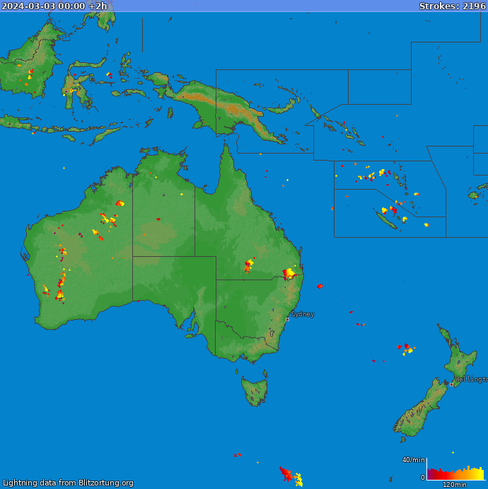 Lightning map Oceania 2024-03-03 (Animation)