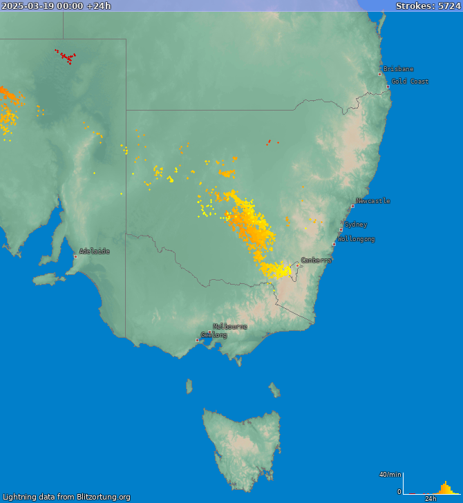 Blixtkarta New South Wales 2025-03-20