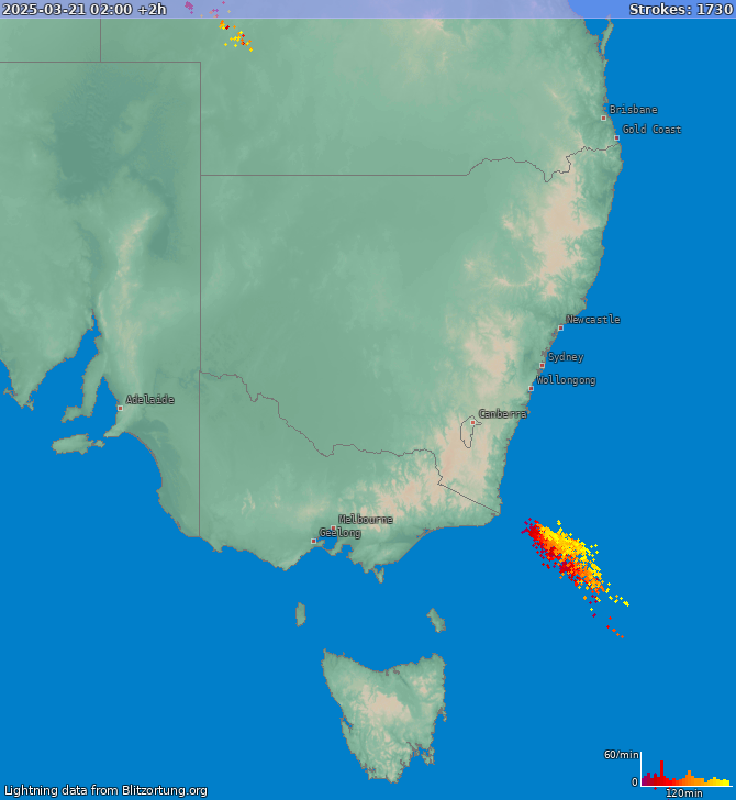 Blixtkarta New South Wales 2025-03-21 (Animering)