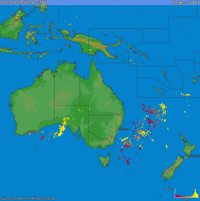 Blixtkarta Oceania 2025-07-29