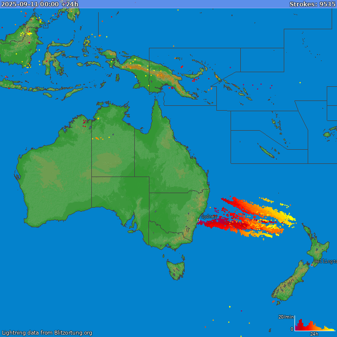 Blixtkarta Oceania 2025-09-12