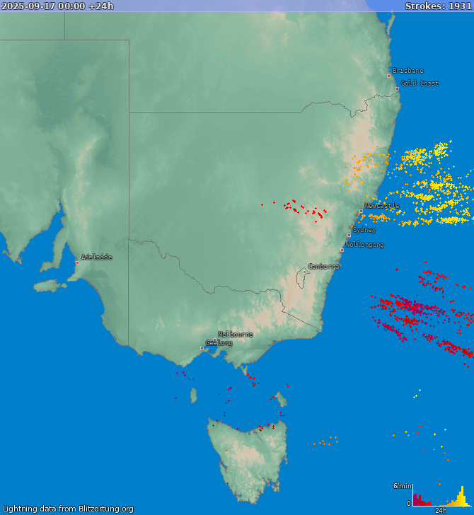 Blitzkarte New South Wales 18.09.2025