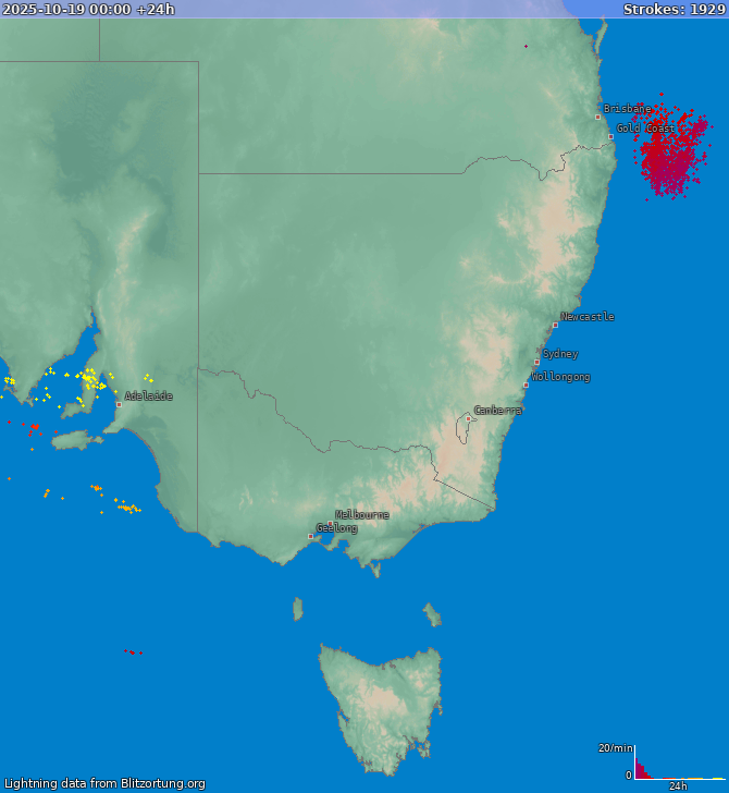Blitzkarte New South Wales 20.10.2025