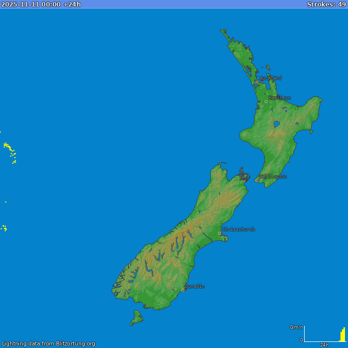 Blixtkarta Nya Zeeland 2025-11-12