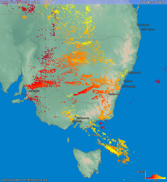 Blitzkarte New South Wales 14.12.2025