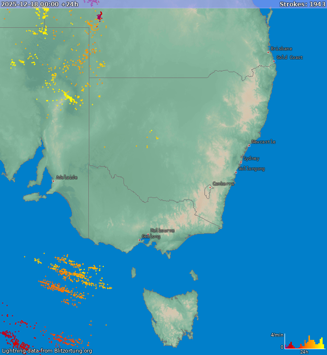 Blixtkarta New South Wales 2025-12-19