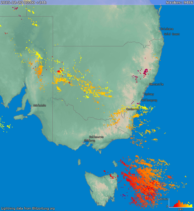 Blitzkarte New South Wales 21.12.2025