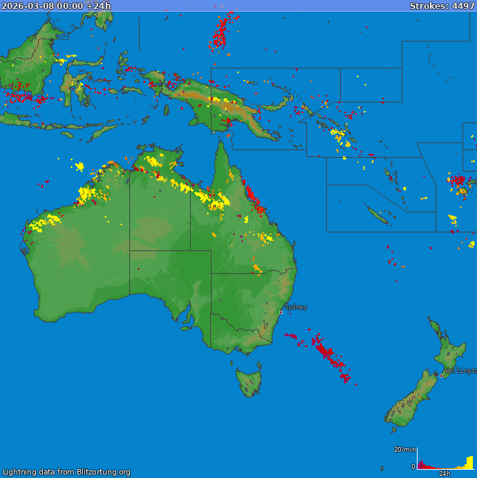 Blitzkarte Ozeanien 09.03.2026