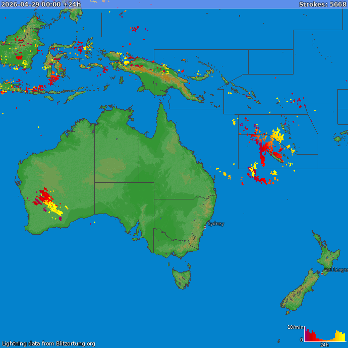 Lightning map Oceania 2026-04-30