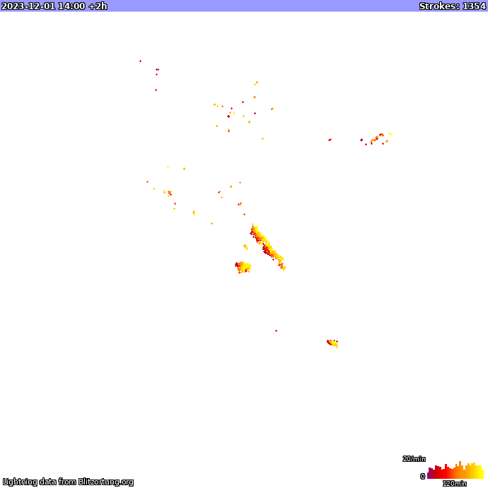 Lightning map Oceania 2023-12-01 (Animation)